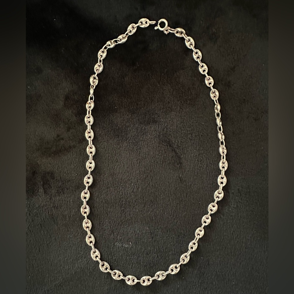 18” 925 Italy Sterling Silver Double Oval Link Chain Necklace 17g